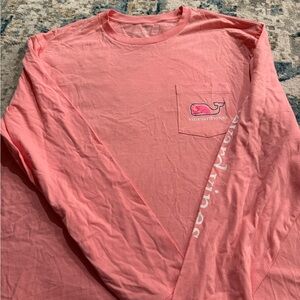 Vineyard Vines Coral Long Sleeve Tee